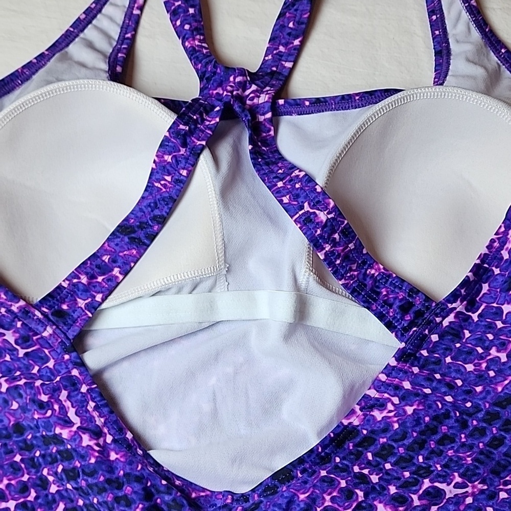 Speedo One-Piece Racerback Swimsuit Size 18 Purple & Pink NWT - Picture 6 of 6